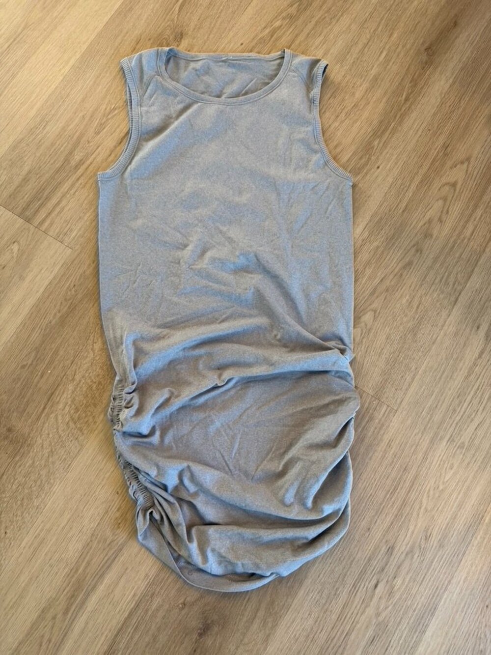 Lululemon In The Flow Bodycon Ruched Dress in Heathered Gray 6